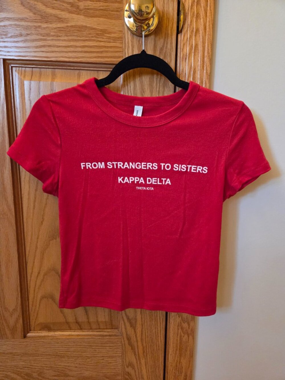 Bella + Canvas Kappa Delta Theta Iota Baby Tee Cropped Fit